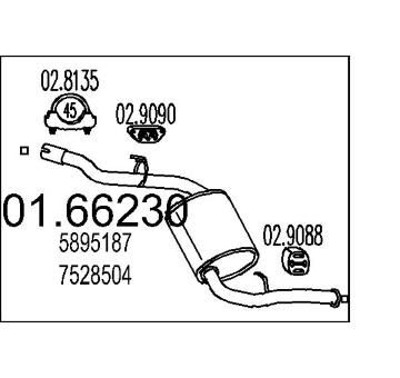 Zadní tlumič výfuku MTS 01.66230