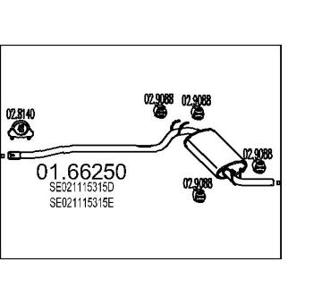 Zadní tlumič výfuku MTS 01.66250