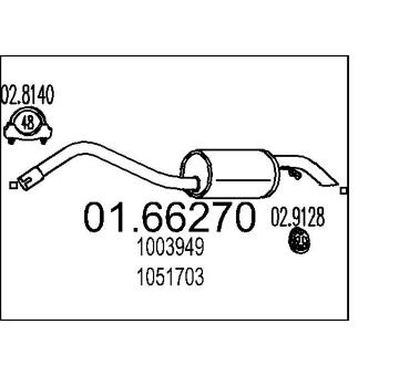 Zadní tlumič výfuku MTS 01.66270