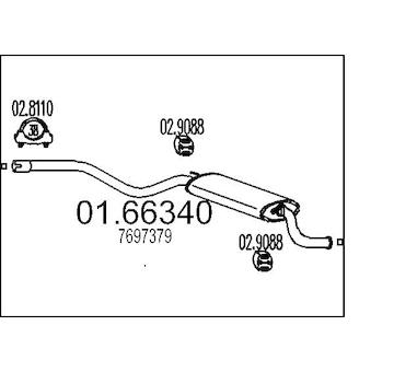 Zadní tlumič výfuku MTS 01.66340