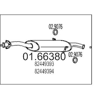 Zadní tlumič výfuku MTS 01.66380