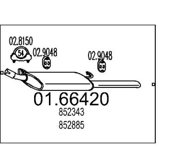 Zadní tlumič výfuku MTS 01.66420