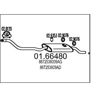 Zadní tlumič výfuku MTS 01.66480