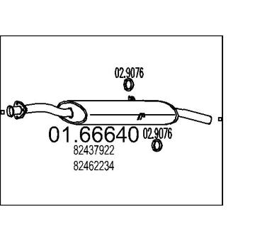 Zadní tlumič výfuku MTS 01.66640