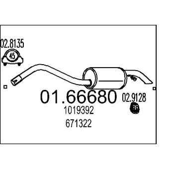Zadní tlumič výfuku MTS 01.66680