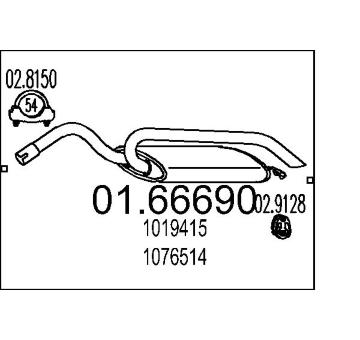 Zadní tlumič výfuku MTS 01.66690