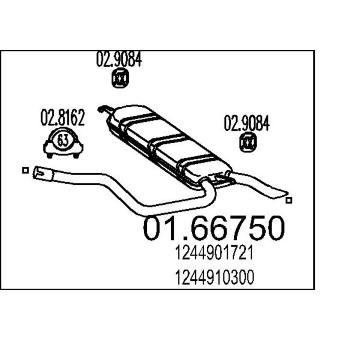 Zadní tlumič výfuku MTS 01.66750