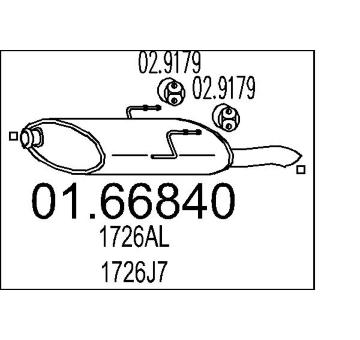 Zadní tlumič výfuku MTS 01.66840