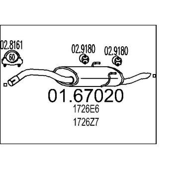Zadní tlumič výfuku MTS 01.67020