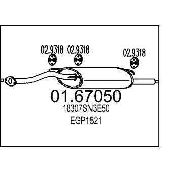 Zadní tlumič výfuku MTS 01.67050