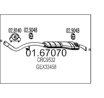 Zadní tlumič výfuku MTS 01.67070