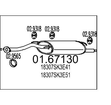 Zadní tlumič výfuku MTS 01.67130