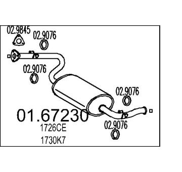 Zadní tlumič výfuku MTS 01.67230