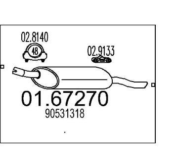 Zadní tlumič výfuku MTS 01.67270