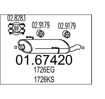 Zadní tlumič výfuku MTS 01.67420