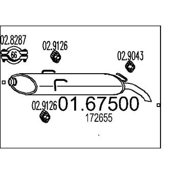 Zadní tlumič výfuku MTS 01.67500