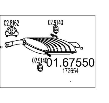 Zadní tlumič výfuku MTS 01.67550