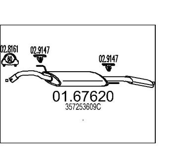 Zadní tlumič výfuku MTS 01.67620