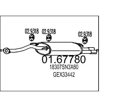 Zadní tlumič výfuku MTS 01.67780
