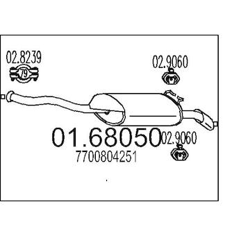 Zadní tlumič výfuku MTS 01.68050