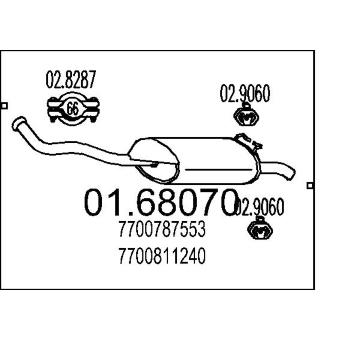 Zadní tlumič výfuku MTS 01.68070