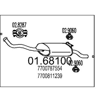 Zadní tlumič výfuku MTS 01.68100
