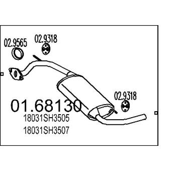 Zadní tlumič výfuku MTS 01.68130