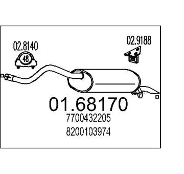 Zadní tlumič výfuku MTS 01.68170