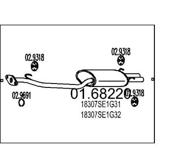 Zadní tlumič výfuku MTS 01.68220