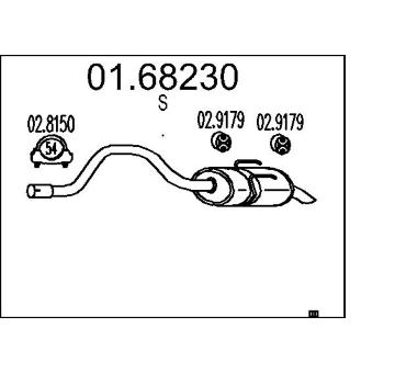 Zadní tlumič výfuku MTS 01.68230