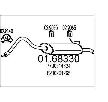 Zadní tlumič výfuku MTS 01.68330