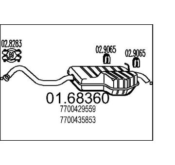 Zadní tlumič výfuku MTS 01.68360