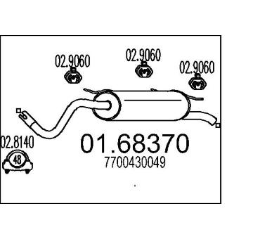 Zadní tlumič výfuku MTS 01.68370