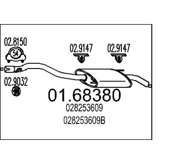 Zadní tlumič výfuku MTS 01.68380