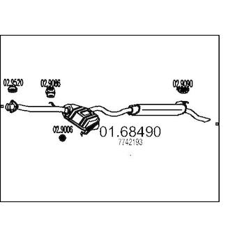 Zadní tlumič výfuku MTS 01.68490