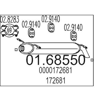 Zadní tlumič výfuku MTS 01.68550