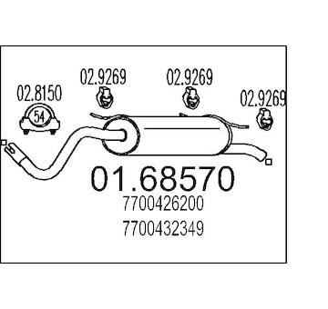 Zadní tlumič výfuku MTS 01.68570