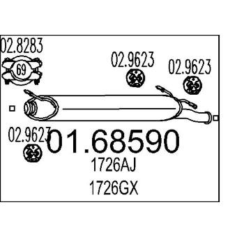 Zadní tlumič výfuku MTS 01.68590