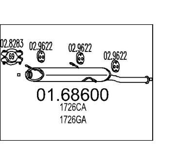 Zadní tlumič výfuku MTS 01.68600