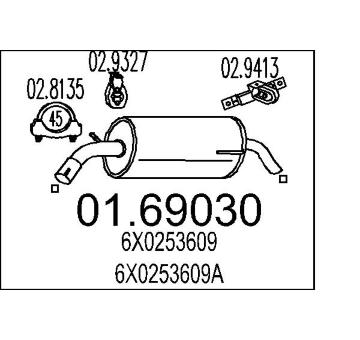 Zadní tlumič výfuku MTS 01.69030