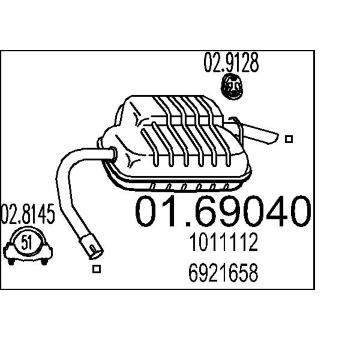 Zadní tlumič výfuku MTS 01.69040
