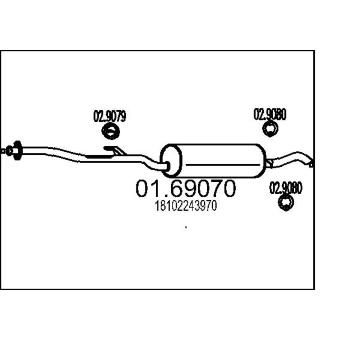 Zadní tlumič výfuku MTS 01.69070