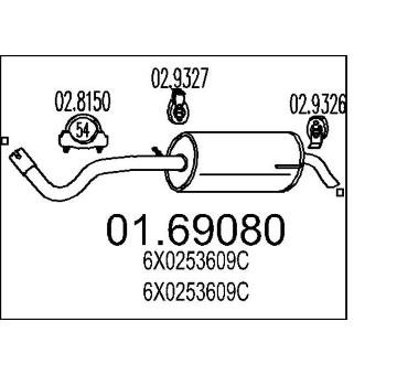 Zadní tlumič výfuku MTS 01.69080