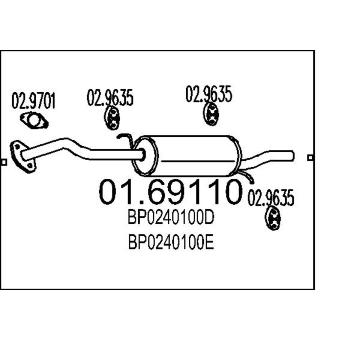 Zadní tlumič výfuku MTS 01.69110