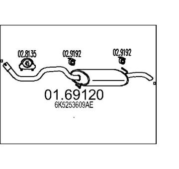 Zadní tlumič výfuku MTS 01.69120
