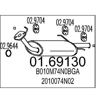 Zadní tlumič výfuku MTS 01.69130
