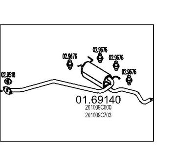 Zadní tlumič výfuku MTS 01.69140