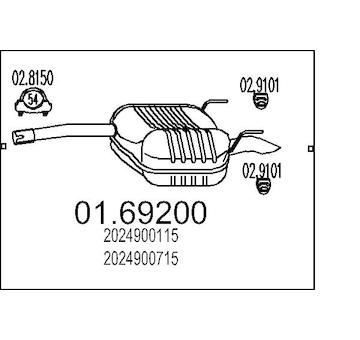 Zadní tlumič výfuku MTS 01.69200