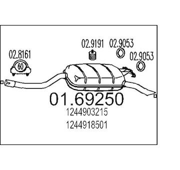 Zadní tlumič výfuku MTS 01.69250