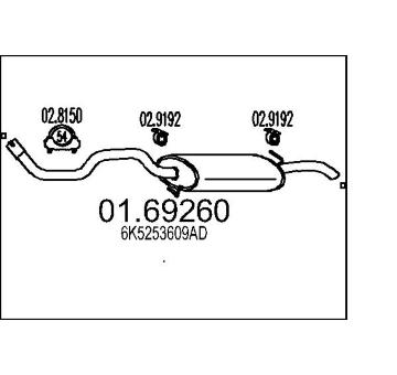 Zadní tlumič výfuku MTS 01.69260